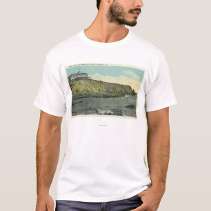 Flintklippa och yttre av klippahuset nr. t-shirt