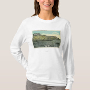 Flintklippa och yttre av klippahuset nr. t-shirt
