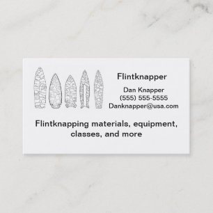 flintknappers visitkort