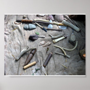 flintknapping verktyg poster