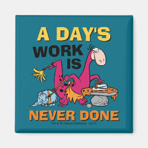 Flintstenarna Dino Städning House Magnet