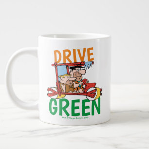 Flintstenarna Fred & Barney - Drivrutiner Grönt Jumbo Mugg
