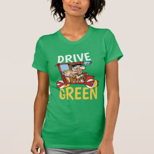 Flintstenarna Fred & Barney - Drivrutiner Grönt T Shirt