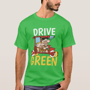 Flintstenarna Fred & Barney - Drivrutiner Grönt T Shirt