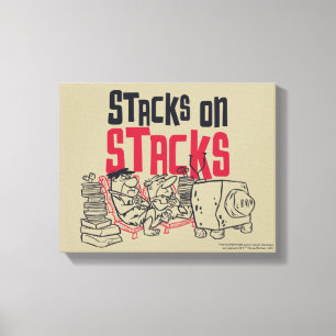 Flintstenarna Fred & Barney - Stacks på staplar Canvastryck