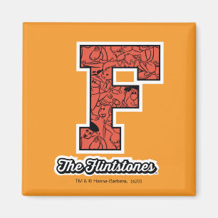 Flintstenarna Kollegium i Stil Monogram Magnet