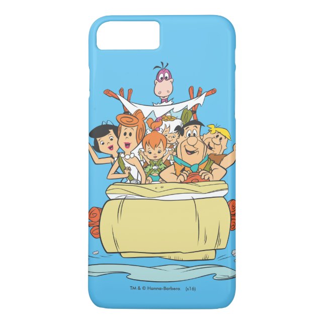 Flintstone Family Roadtrip Case-Mate iPhone Skal (Baksida)