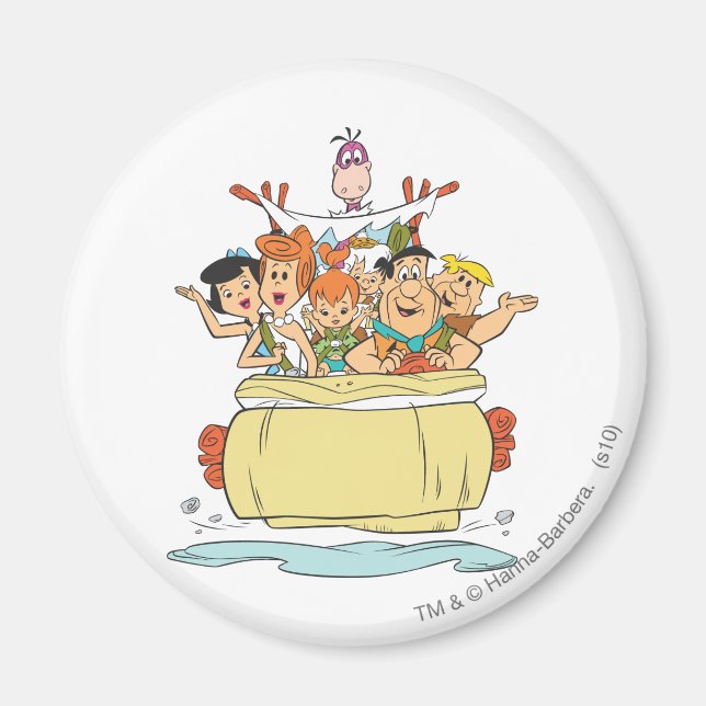 Flintstone Family Roadtrip Magnet (Framsidan)