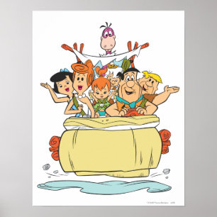 Flintstone Family Roadtrip Poster