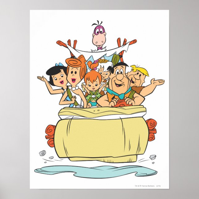 Flintstone Family Roadtrip Poster (Framsidan)