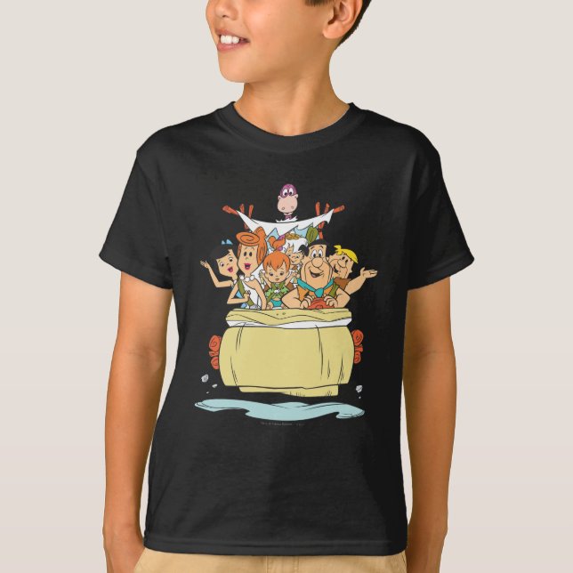 Flintstone Family Roadtrip T-shirt (Framsida)