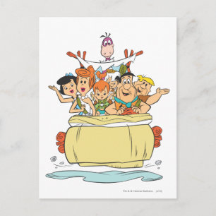 Flintstone Family Roadtrip Vykort
