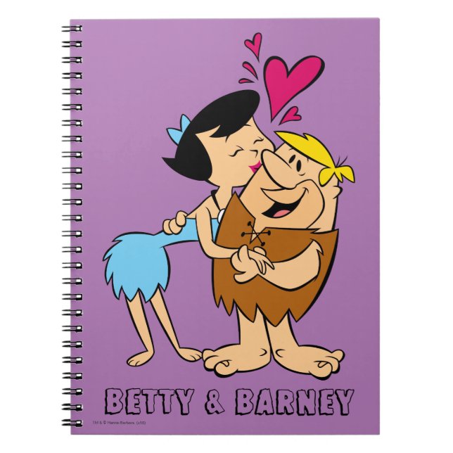 Flintstones | Betty Kissing Barney Anteckningsbok (Framsidan)