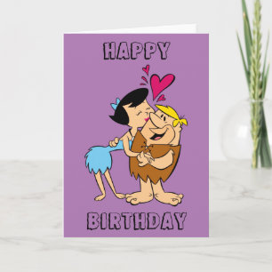 Flintstones Betty Kissing Barney Kort