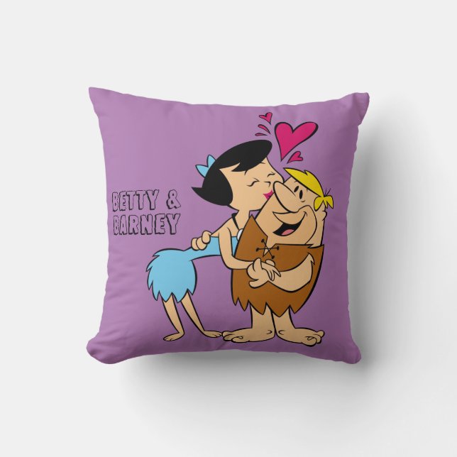 Flintstones | Betty Kissing Barney Kudde (Framsida)