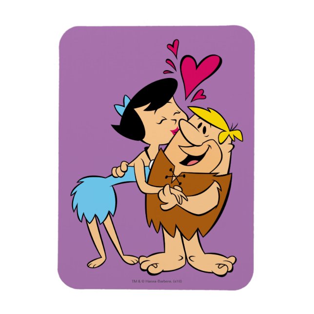 Flintstones | Betty Kissing Barney Magnet (Vertikal)