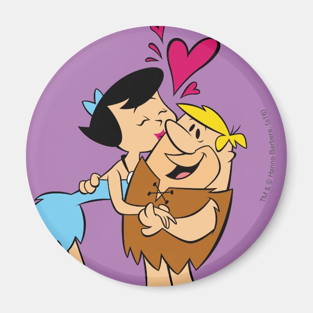 Flintstones | Betty Kissing Barney Magnet (Framsidan)