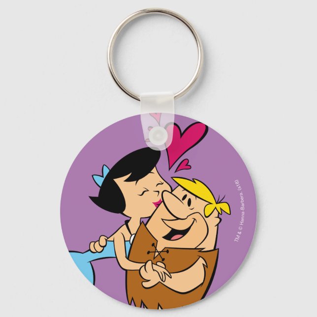 Flintstones | Betty Kissing Barney Nyckelring (Framsida)