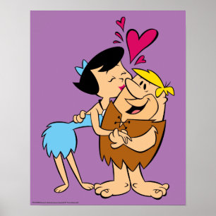 Flintstones   Betty Kissing Barney Poster