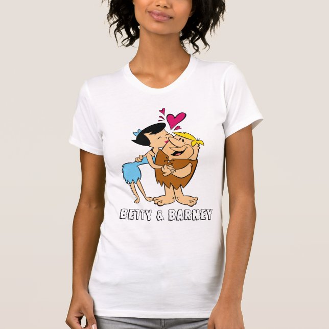 Flintstones | Betty Kissing Barney T-shirt (Framsida)