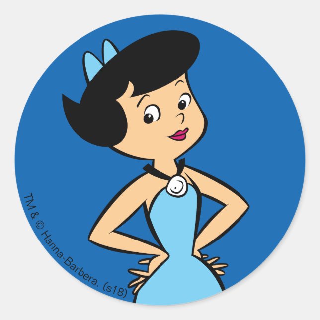 Flintstones | Betty Rubble Runt Klistermärke (Framsida)