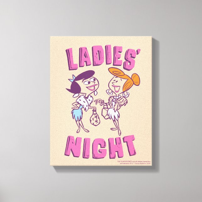 Flintstones | Betty & Wilma - Dam Night Canvastryck (Framsida)