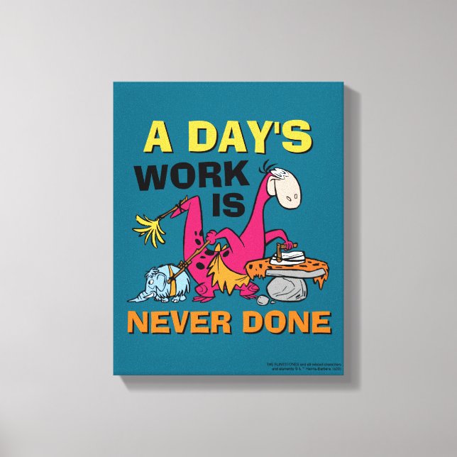 Flintstones | Dino Städning House Canvastryck (Framsida)