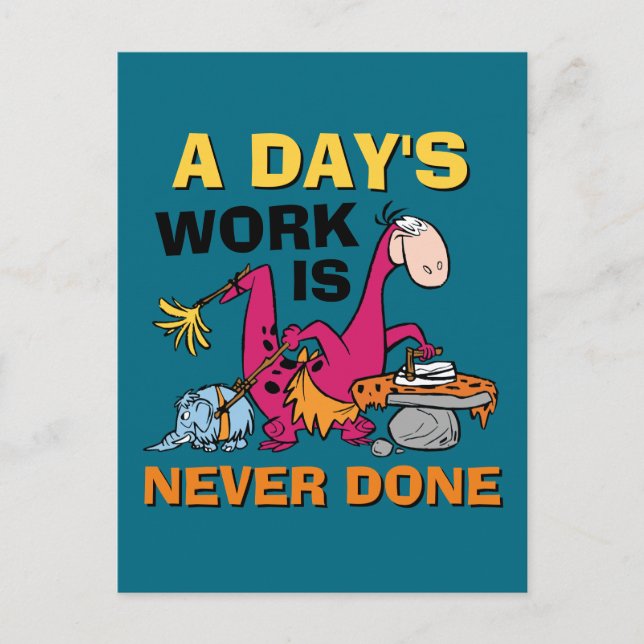 Flintstones | Dino Städning House Inbjudan Vykort (Framsida)