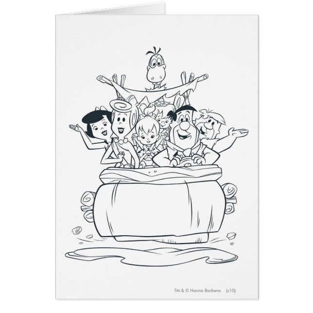 Flintstones familjer1 hälsningskort (Framsidan)