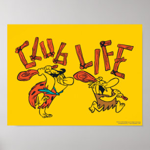 Flintstones Fred & Barney - Klubb Life Poster