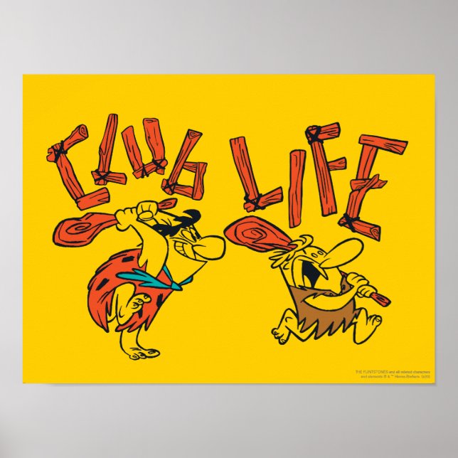 Flintstones | Fred & Barney - Klubb Life Poster (Framsidan)