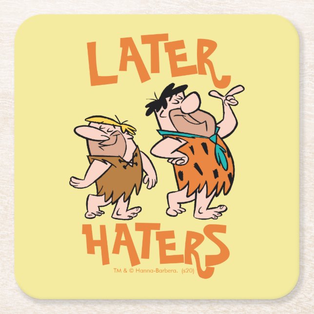 Flintstones | Fred & Barney - Senare Haters Underlägg Papper Kvadrat (Framsidan)