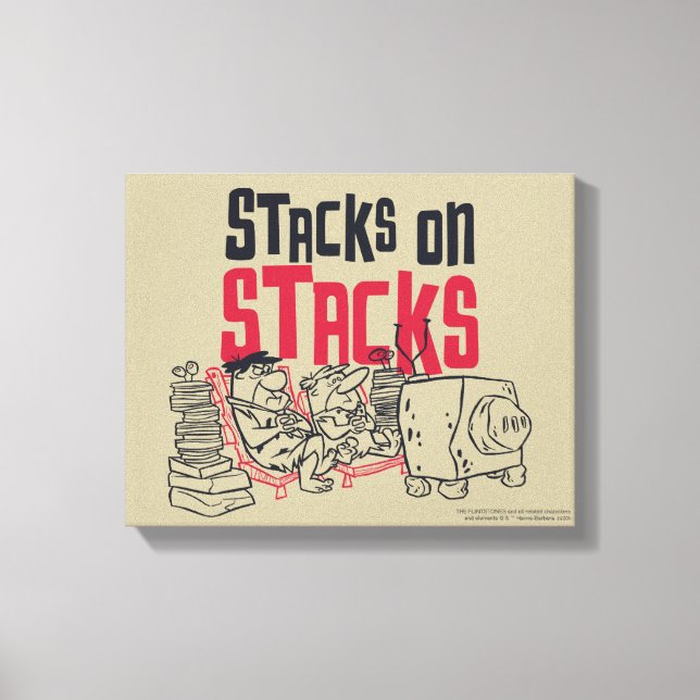 Flintstones | Fred & Barney - Stacks on Stacks Canvastryck (Framsida)