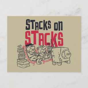 Flintstones Fred & Barney - Stacks on Stacks Inbjudan Vykort