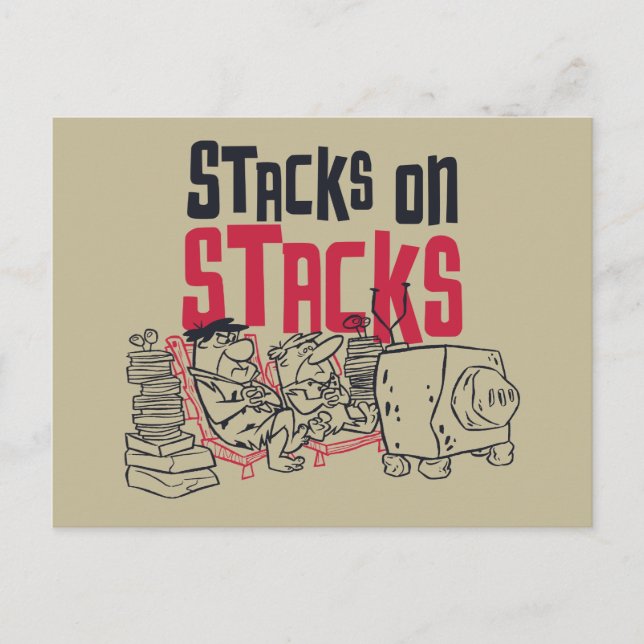 Flintstones | Fred & Barney - Stacks on Stacks Inbjudan Vykort (Framsida)