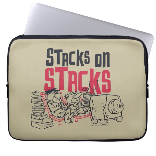 Flintstones | Fred & Barney - Stacks on Stacks Laptop Fodral (Framsidan)