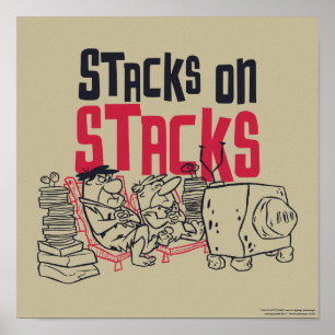 Flintstones Fred & Barney - Stacks on Stacks Poster