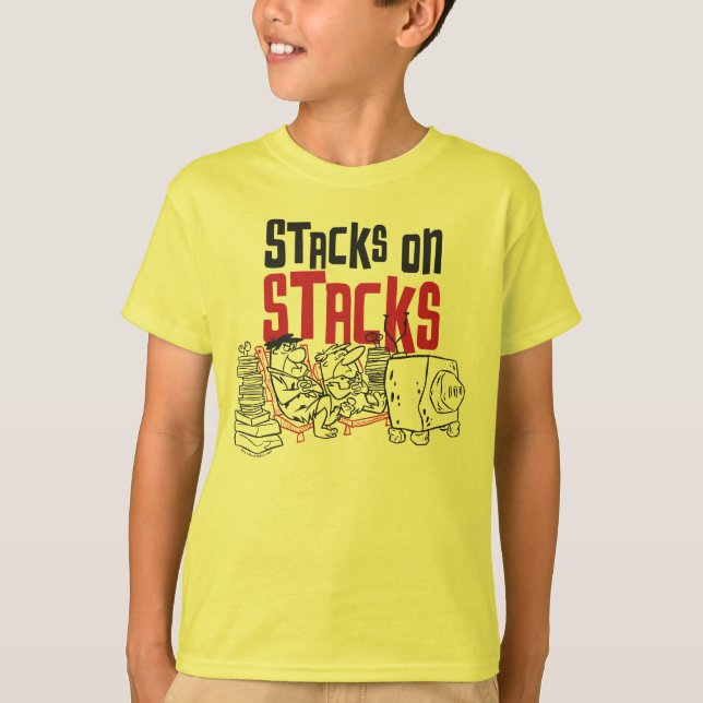 Flintstones | Fred & Barney - Stacks on Stacks T Shirt (Framsida)
