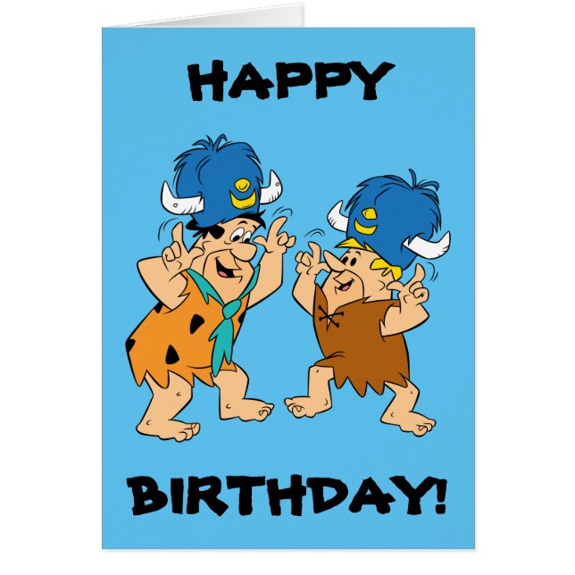 Flintstones | Fred & Barney Vatten Buffaloes Hälsningskort (Framsidan)