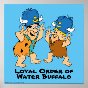 Flintstones   Fred & Barney Vatten Buffaloes Poster