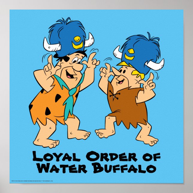 Flintstones | Fred & Barney Vatten Buffaloes Poster (Framsidan)