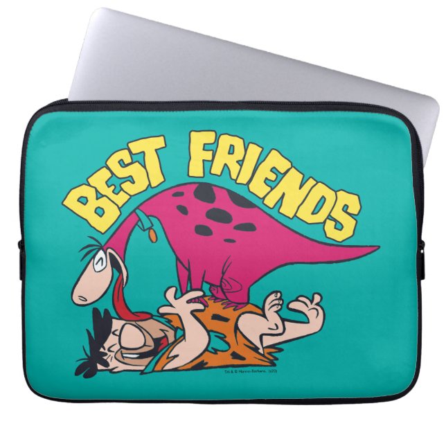 Flintstones | Fred & Dino - Bästa vänner Laptop Fodral (Framsidan)