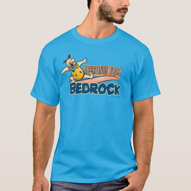 Flintstones | Fred - Hälsning från Bedrock T Shirt (Framsida)