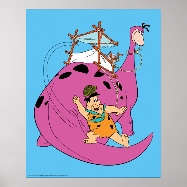 Flintstones | Fred Sliding Down Svan Poster (Framsidan)