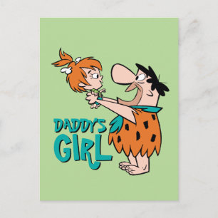 Flintstones   Fred & Småstarna - Pappor Girl Inbjudan Vykort