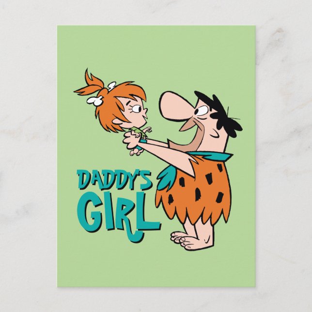 Flintstones | Fred & Småstarna - Pappor Girl Inbjudan Vykort (Framsida)