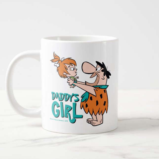 Flintstones | Fred & Småstarna - Pappor Girl Jumbo Mugg (Vänster)