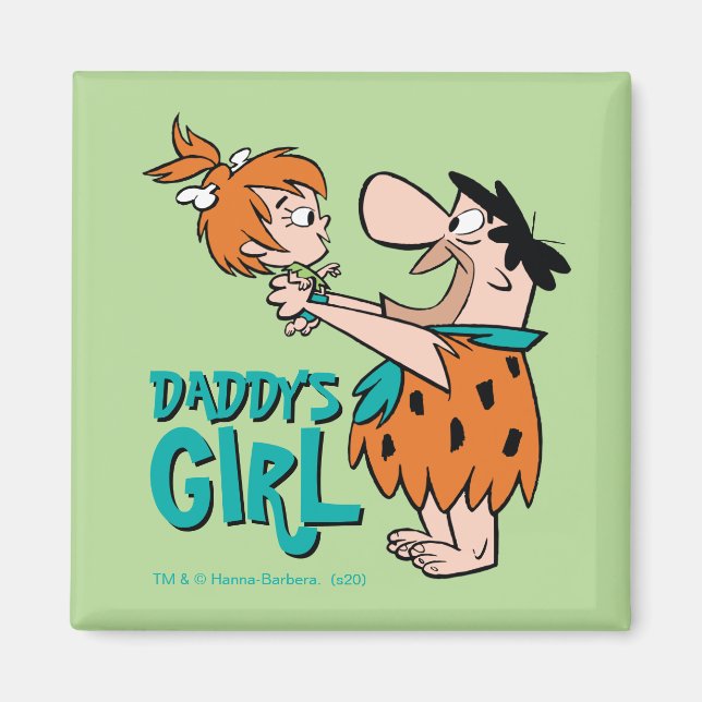 Flintstones | Fred & Småstarna - Pappor Girl Magnet (Framsidan)