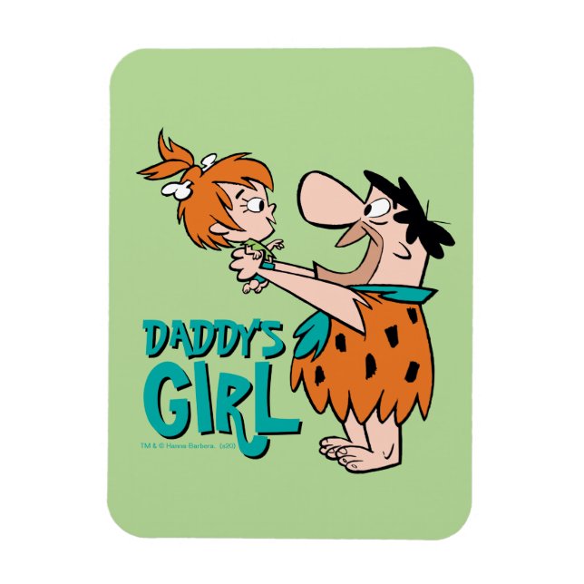 Flintstones | Fred & Småstarna - Pappor Girl Magnet (Vertikal)