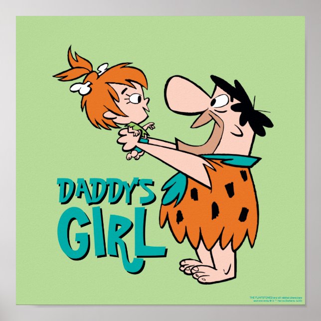 Flintstones | Fred & Småstarna - Pappor Girl Poster (Framsidan)